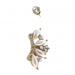 Heiress Crystals Marquise Pearls Ear Cuff